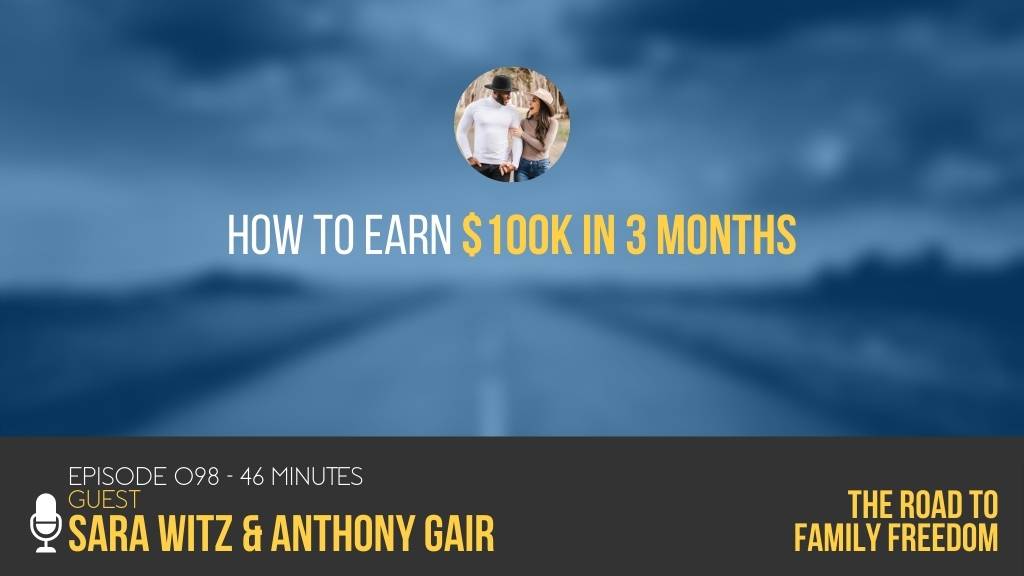 How to Earn $100k in 3 Months with Sara Witz and Anthony Gair - Feature Image